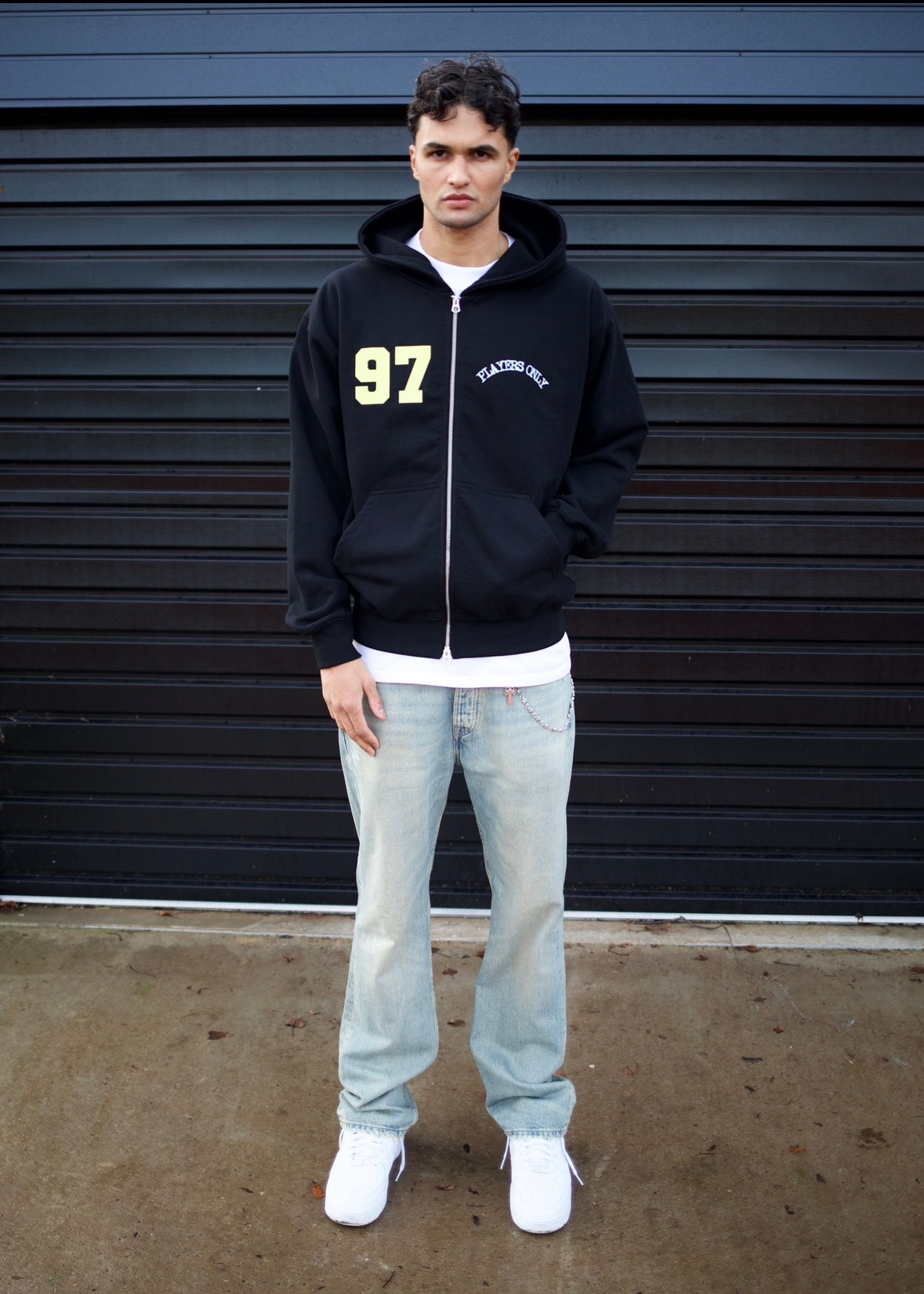 Players Only Jersey Black Zip-Up Hoodie